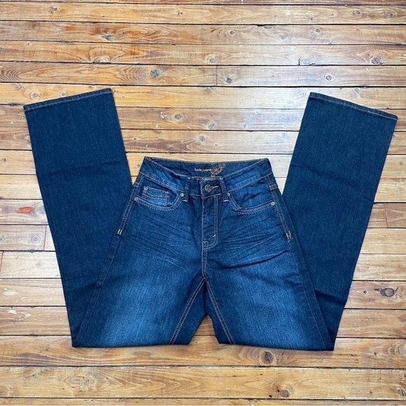 Loïs Julianne 2 jeans bundle bootcut straight blue 60’s style high rise 26 stret - Picture 4 of 16